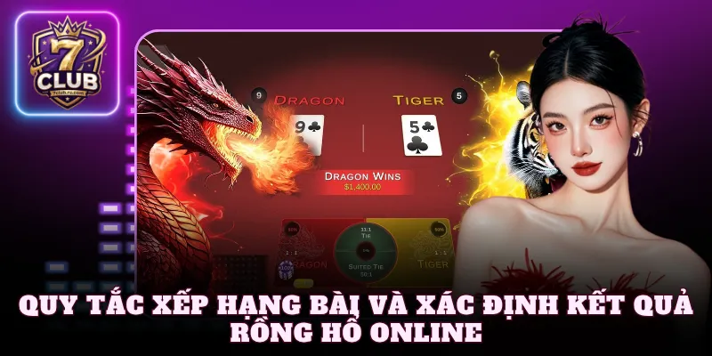 Quy tắc xếp hạng bài và xác định kết quả Rồng Hổ online
