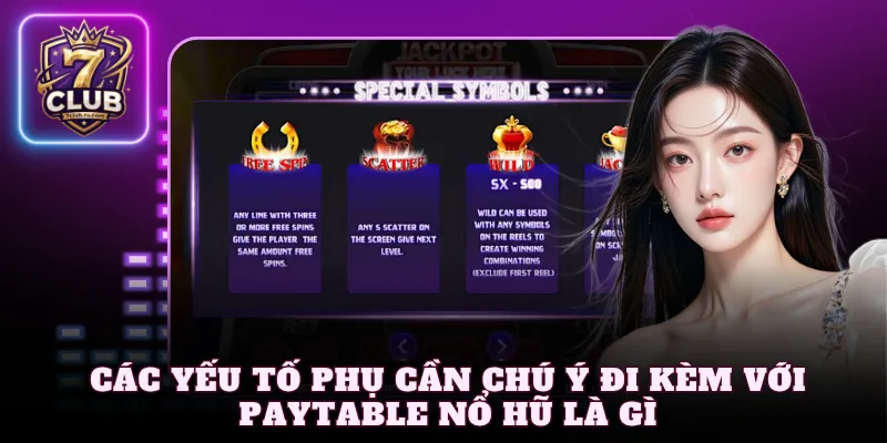 Các yếu tố phụ cần chú ý đi kèm với paytable nổ hũ là gì